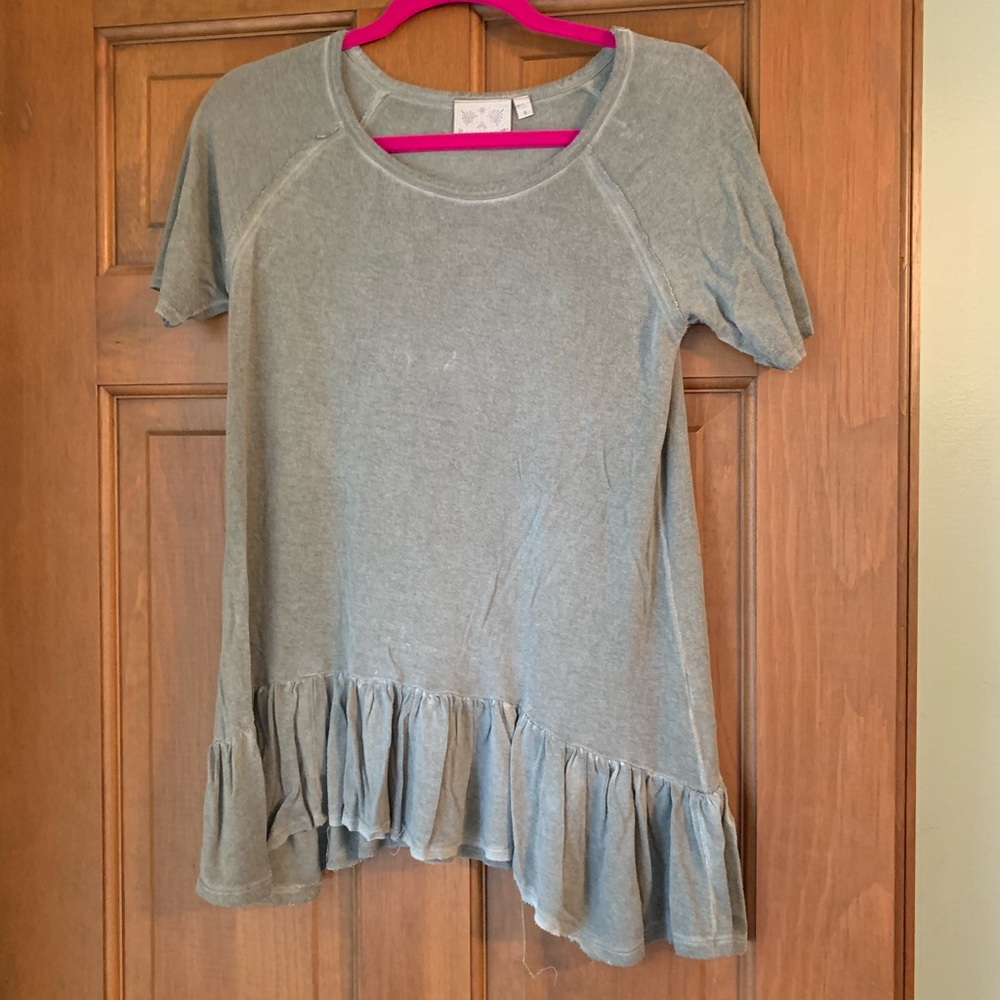 top with ruffle detail